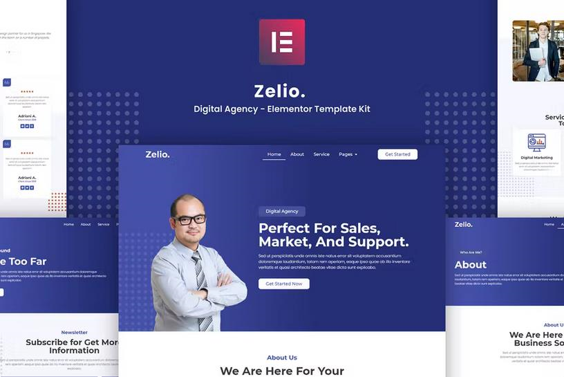 ZELIO – DIGITAL AGENCY ELEMENTOR TEMPLATE KIT
